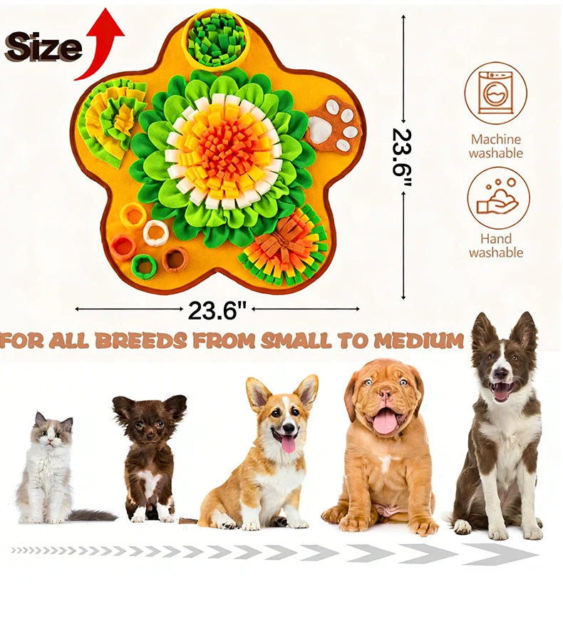 Dog Snuffle Mat: Interactive Slow Feeder for Foraging & Anxiety Relief - My Pet Serenity