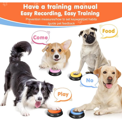 Dog Talking Buttons for Communication - 8 Recordable Buttons, Mat - My Pet Serenity