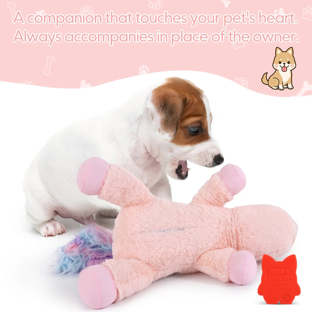 Puppy Plush Unicorn Dog Toy Heartbeat Sound - Sleep Aid, Durable - My Pet Serenity