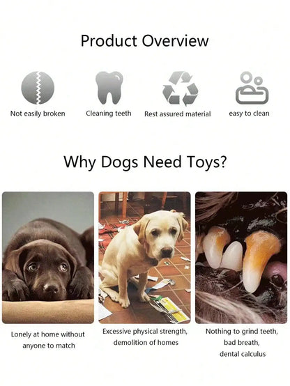 Dog Chew Toy Plush Squeaky Hot Dog Design Durable Interactive Teething Toy - My Pet Serenity