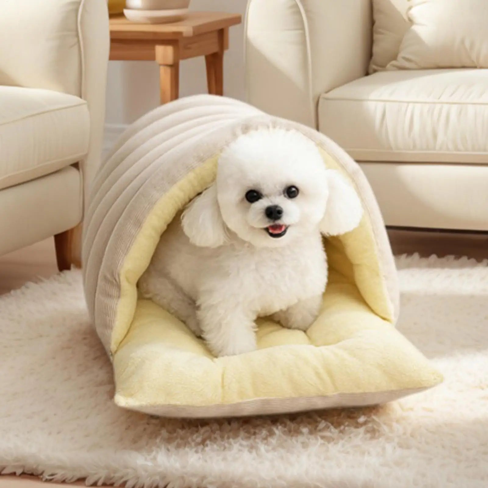 Winter Thickened Cat Bed Indoor Washable Plush Enclosed Warm Pet Bed - My Pet Serenity