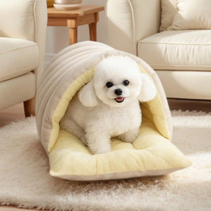 Winter Thickened Cat Bed Indoor Washable Plush Enclosed Warm Pet Bed - My Pet Serenity