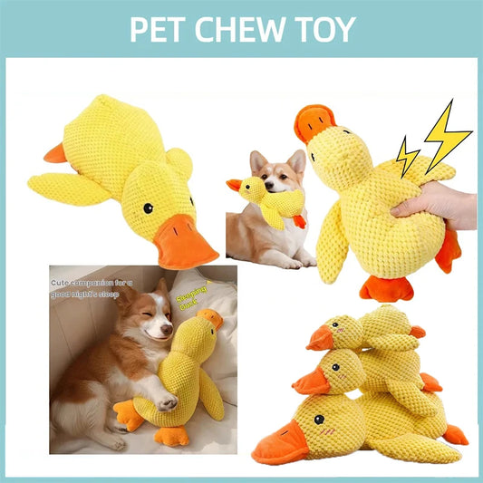 Dog Plush Duck Toy with Squeaker - Soft, Bite-Resistant - My Pet Serenity