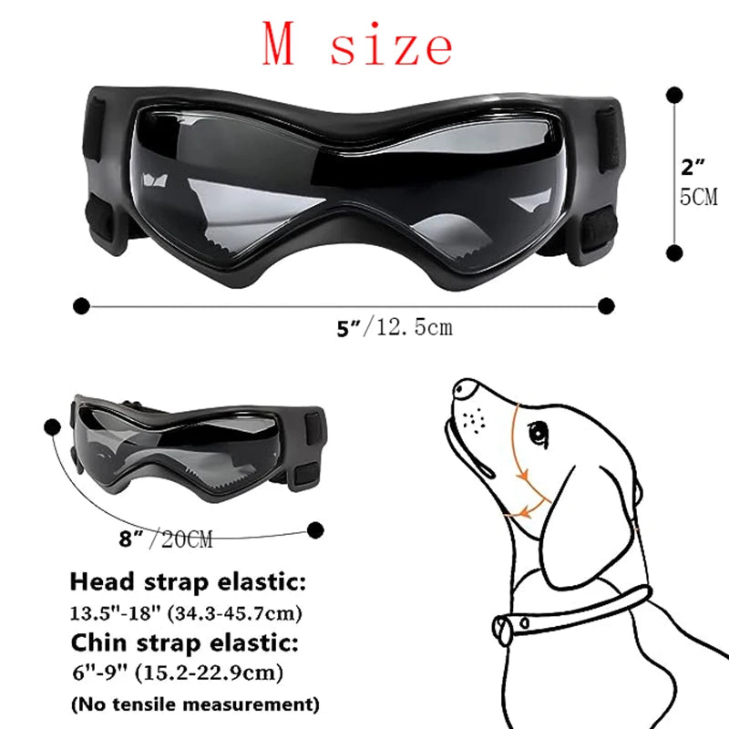 Dog Sunglasses Soft Adjustable UV Goggles for Small to Medium Breeds - My Pet Serenity