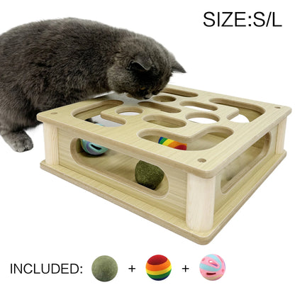 Cat Hollow Ball Toy with Bell, Peppermint Scent, Rubber Balls - My Pet Serenity