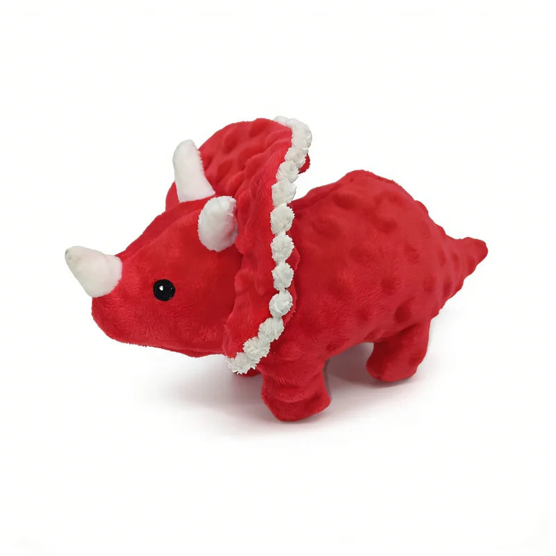 Indestructible Plush Dinosaur Dog Toy with Squeaker - Safe for Large Dogs - My Pet Serenity
