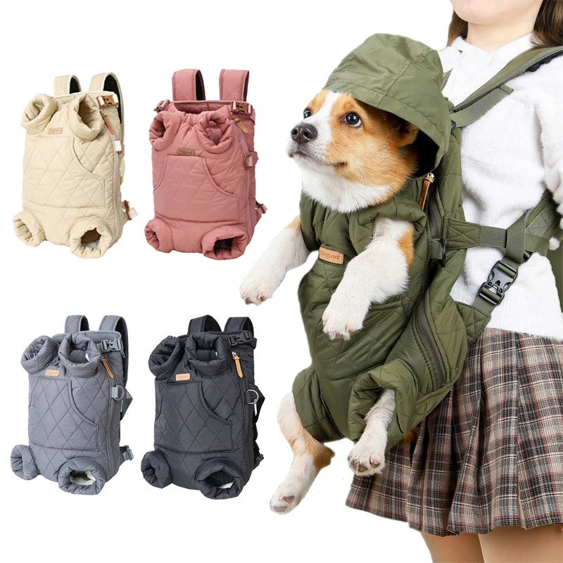Winter Dog Backpack for Small Pets - Warm Windproof Carrier - My Pet Serenity