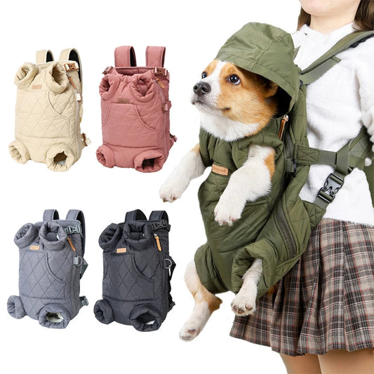 Winter Dog Backpack for Small Pets - Warm Windproof Carrier - My Pet Serenity