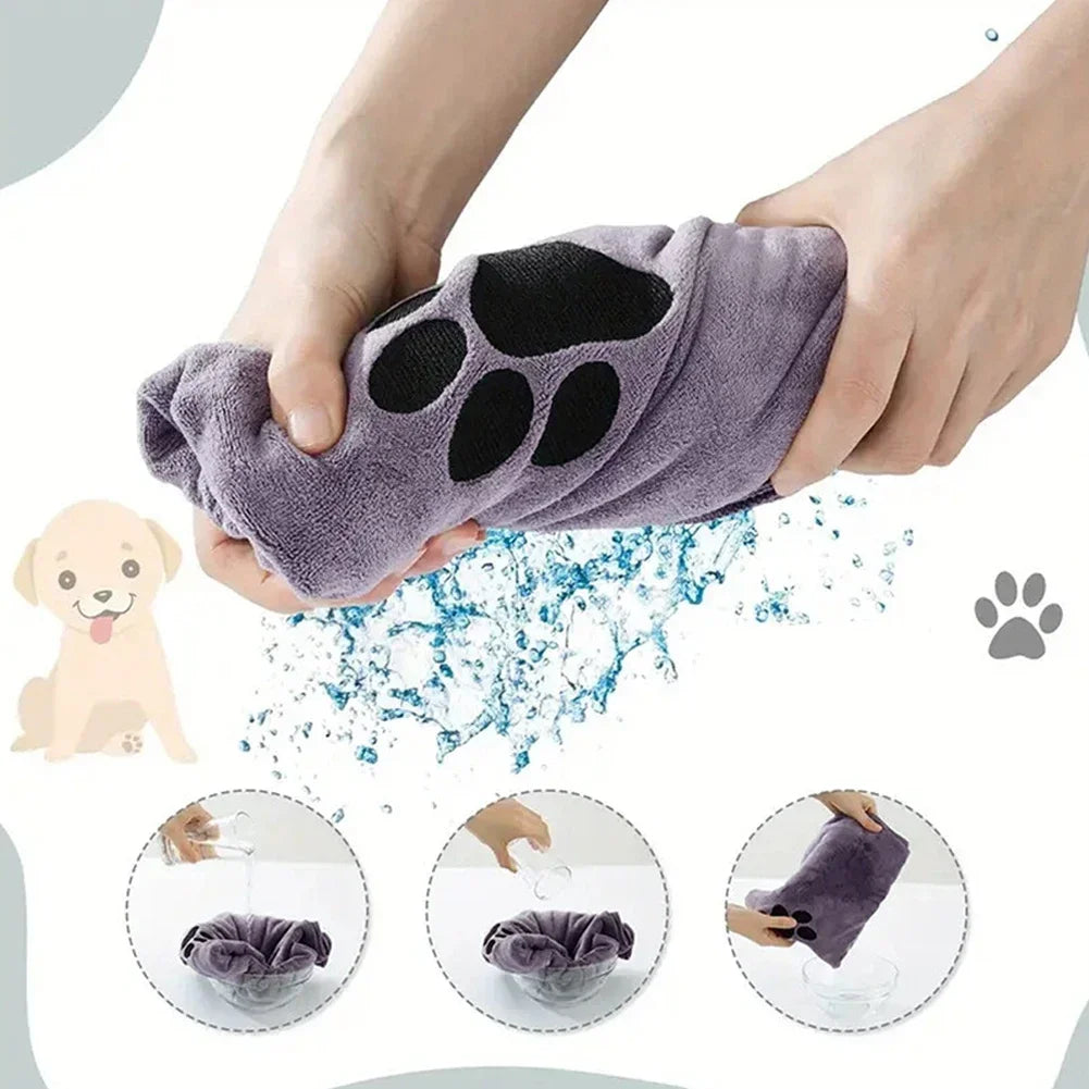 Pet Bath Towel for Dogs and Cats - Quick-Drying, Soft, Absorbent - My Pet Serenity