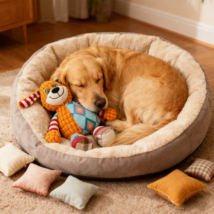 Interactive Plush Cat and Dog Toy with Squeaker - Bite-Resistant Chew - My Pet Serenity