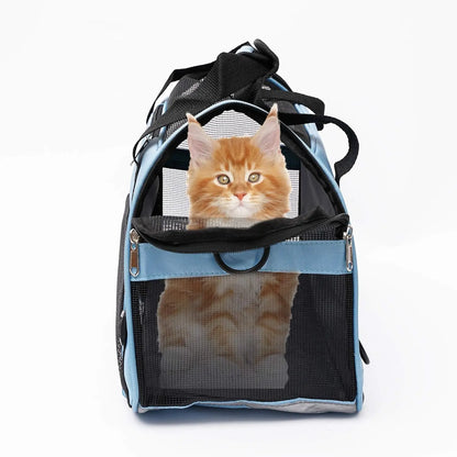 Portable Dog and Cat Carrier Bag for Travel, Breathable Mesh, Pets - My Pet Serenity