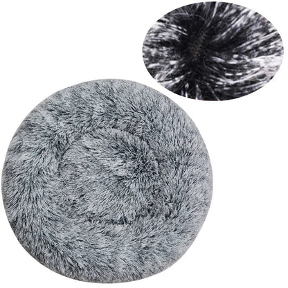 Round Dog and Cat Bed Winter Plush Washable Pet Bed for All Sizes - My Pet Serenity