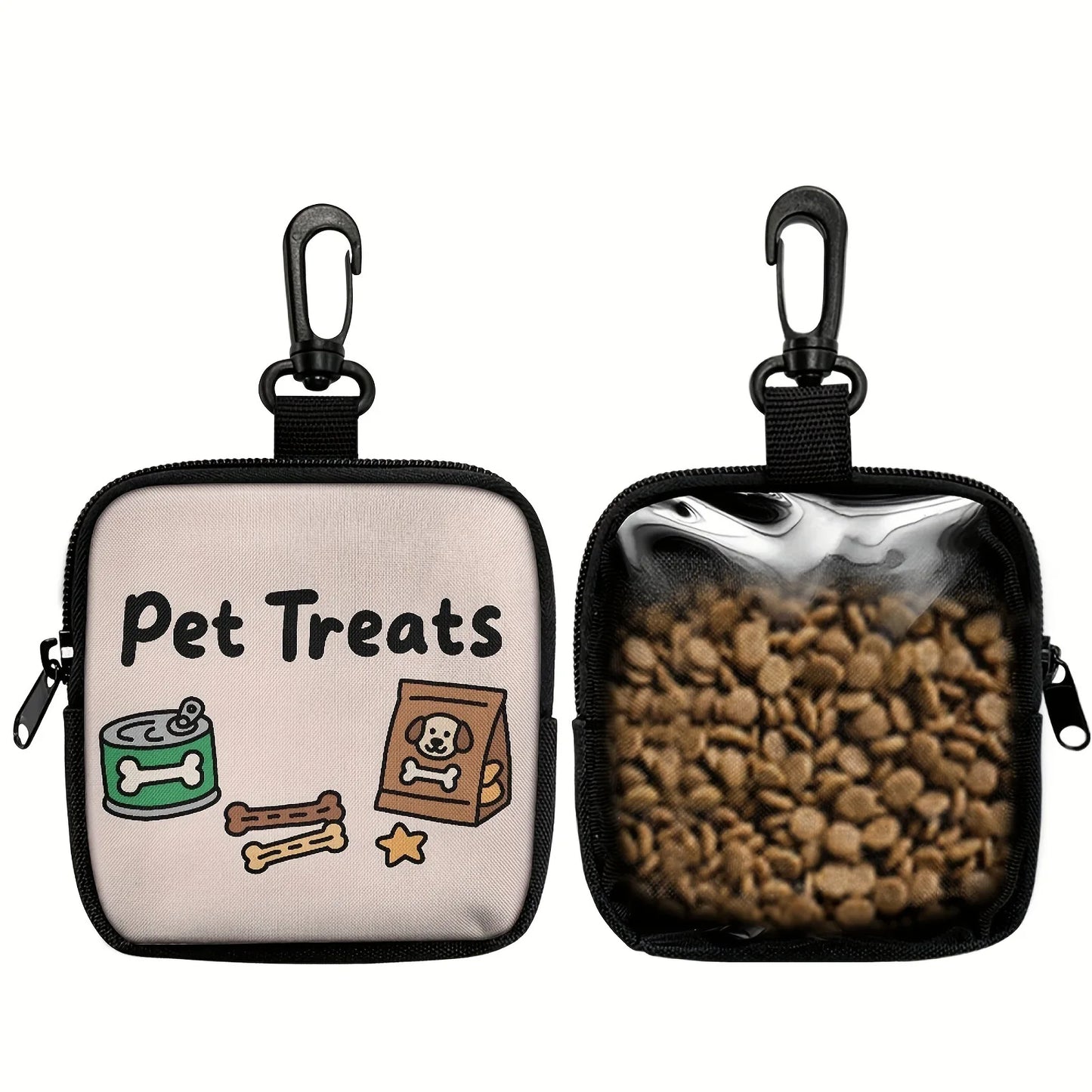 Dog Treat Bag with Hook and Zipper, Training Walking Bag for Puppies - My Pet Serenity