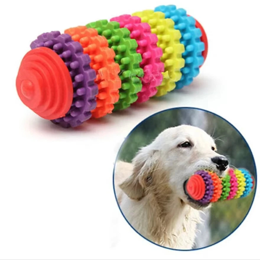 Durable rubber dog cat dental chew toy for teething, teeth cleaning - My Pet Serenity