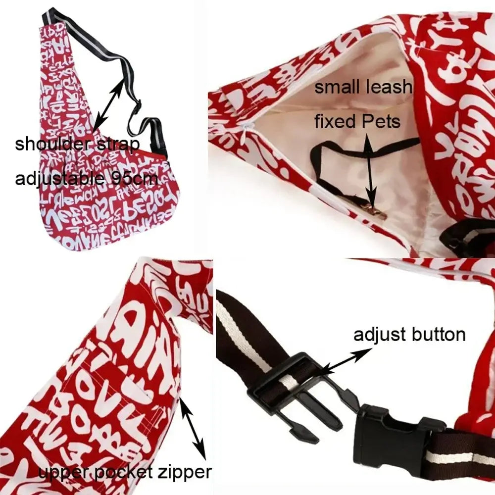 Pet Sling Carrier for Small Dogs and Cats - Adjustable, Breathable - My Pet Serenity