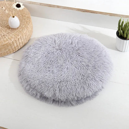 Round Cat & Small Dog Bed - Plush Fleece Sleep Mat, Cozy Nest - My Pet Serenity