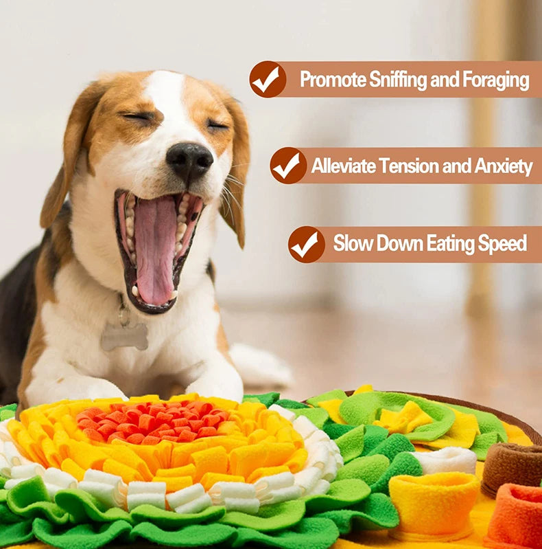 Dog Snuffle Mat: Interactive Slow Feeder for Foraging & Anxiety Relief - My Pet Serenity