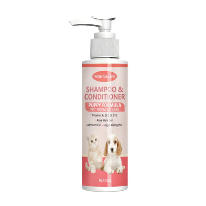 Puppy 2-in-1 Shampoo & Conditioner with Aloe, Hypoallergenic Vitamins - My Pet Serenity