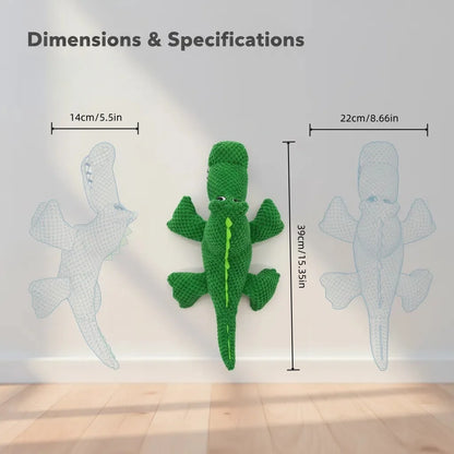 Large Crocodile Dog Toy - Indestructible Plush Squeaker Chew Toy - My Pet Serenity