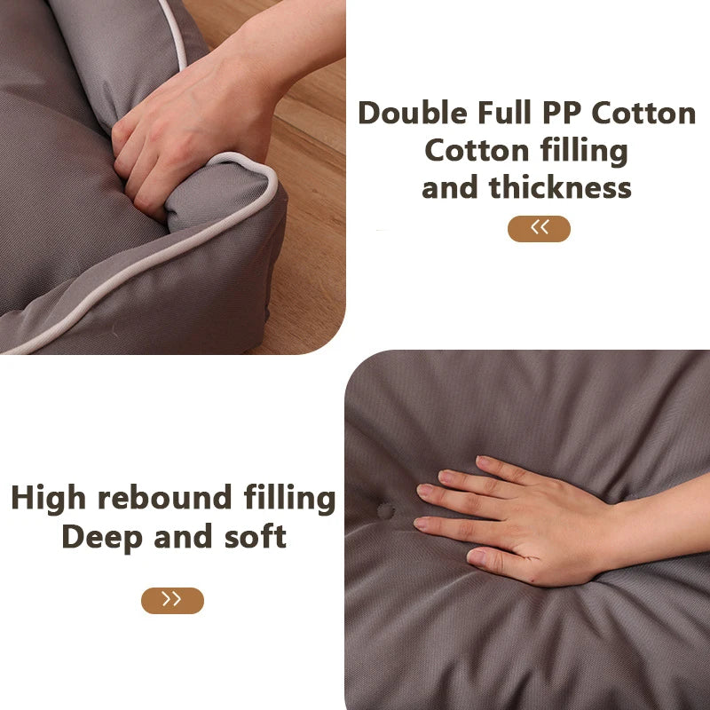 Waterproof Dog Bed 600D Oxford, All-Season, Thick PP Cotton Fill - My Pet Serenity