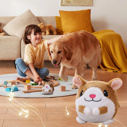 Plush Automatic Bouncing Dog Toy, Bite-Resistant Squeaky for Small Dog - My Pet Serenity