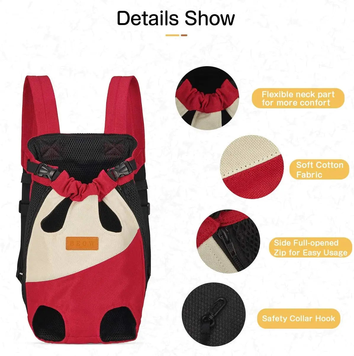 Mesh Pet Carrier Backpack for Small Dogs and Cats - Adjustable, Breathable - My Pet Serenity