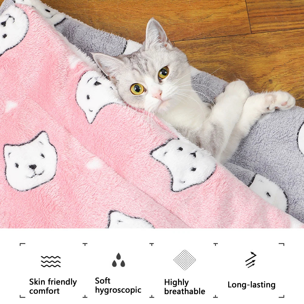 Winter Cat and Small Dog Sleeping Cushion Thick and Warm Skin Friendly - My Pet Serenity