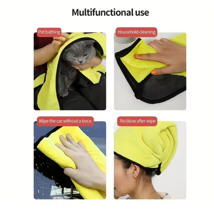 Dog Bath Towel Microfiber Absorbent Wiping Cloth for Bath - My Pet Serenity