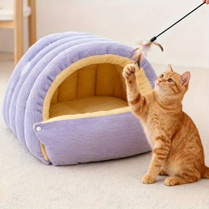 Winter Warm Cat Bed Nest - Soft Thick Cat Cave Pet Sleep Bed - My Pet Serenity