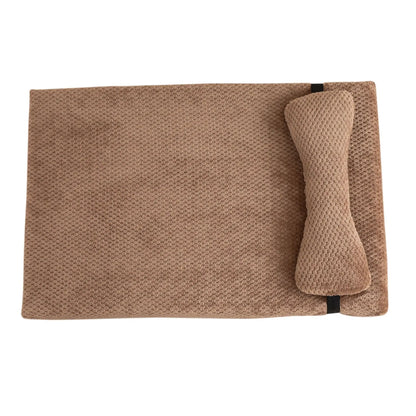 Warm Calming Dog Bed with Pillow Plush Mat Removable Winter Cover for Dogs and Cats - My Pet Serenity