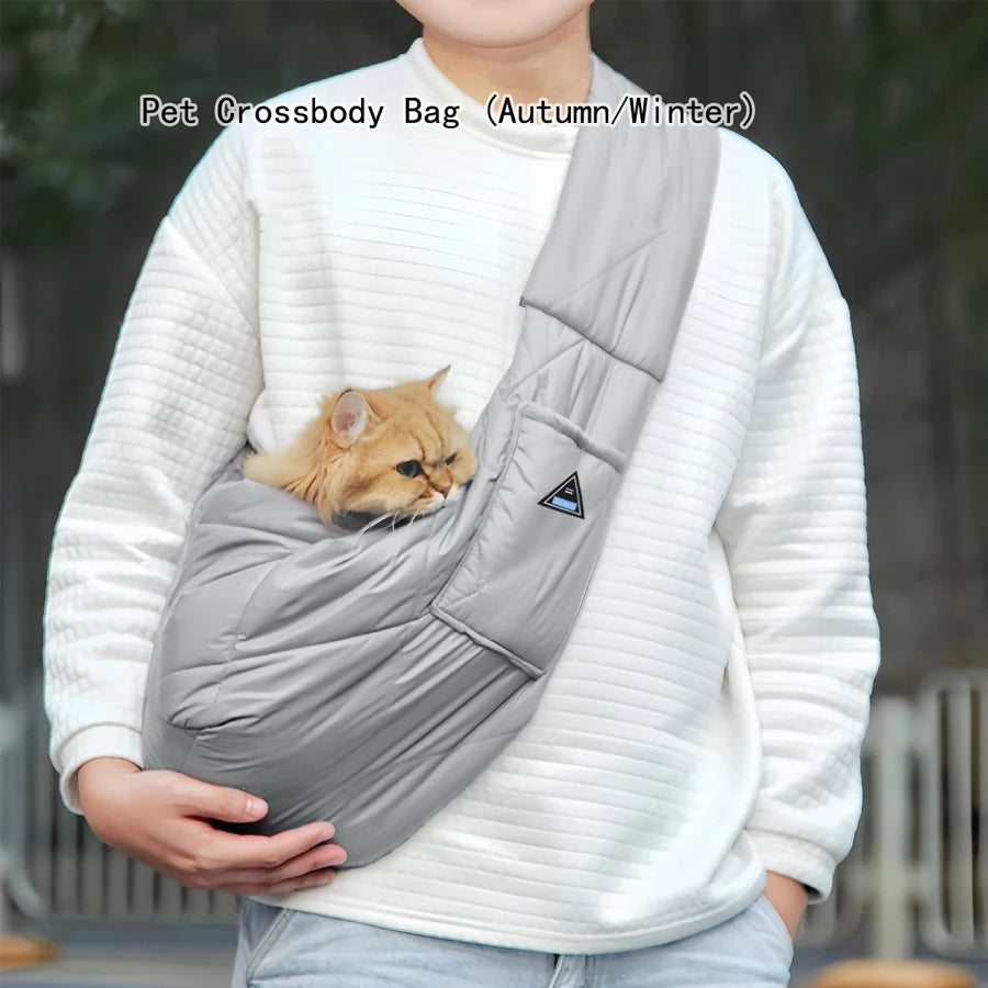 Winter Warm Dog Carrier Bag, Thickened Portable Shoulder Bag for Dogs - My Pet Serenity