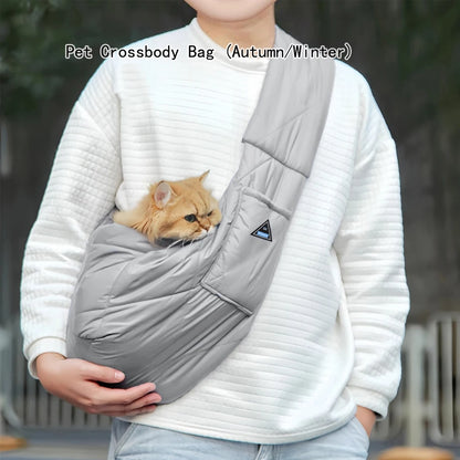 Winter Warm Dog Carrier Bag, Thickened Portable Shoulder Bag for Dogs - My Pet Serenity