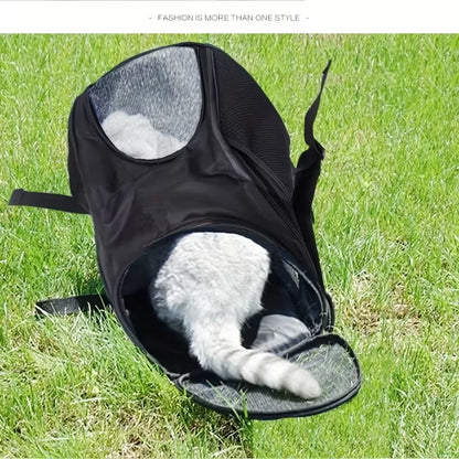 Cat Travel Backpack Carrier - Portable Breathable Mesh Transport Bag - My Pet Serenity