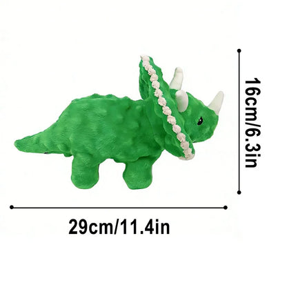 Indestructible Plush Dinosaur Dog Toy with Squeaker - Safe for Large Dogs - My Pet Serenity