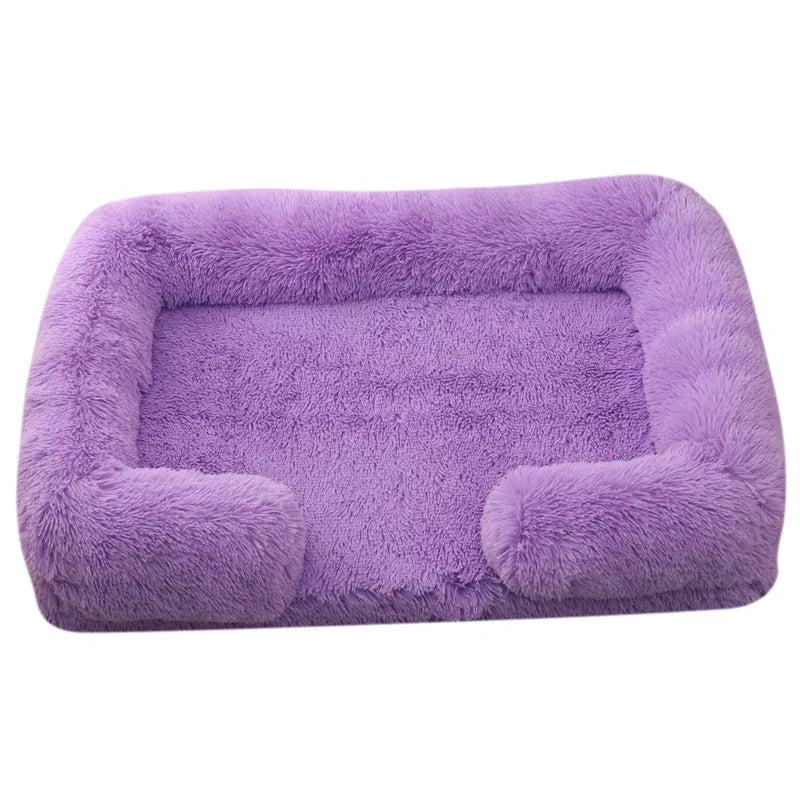Large Dog Bed Plush Thickened Pad with Removable Cover for Winter - My Pet Serenity
