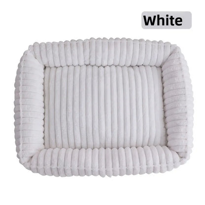 Rectangular Plush Dog Bed for Winter - Small to Large Pets & Cats - My Pet Serenity