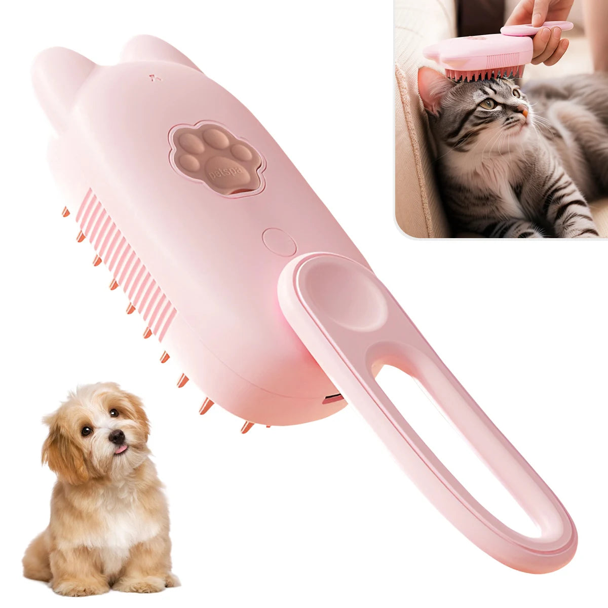 Electric Dog Brush with Silicone Tips for Grooming and Hair Removal - My Pet Serenity