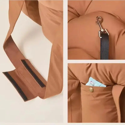 Pet Car Seat Belt & Non-Slip Bed for Small Dogs, Washable Carrier - My Pet Serenity