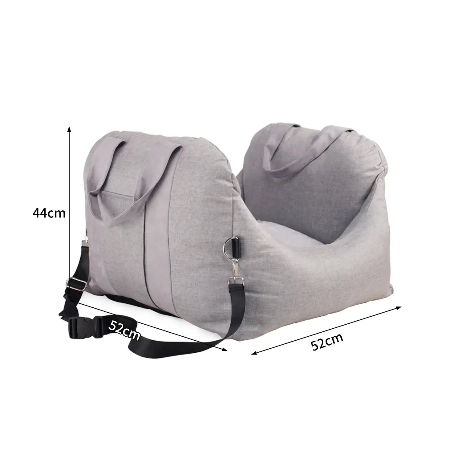 Pet Car Seat Belt & Non-Slip Bed for Small Dogs, Washable Carrier - My Pet Serenity