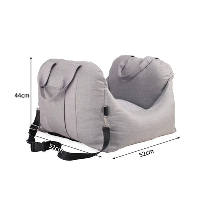Pet Car Seat Belt & Non-Slip Bed for Small Dogs, Washable Carrier - My Pet Serenity