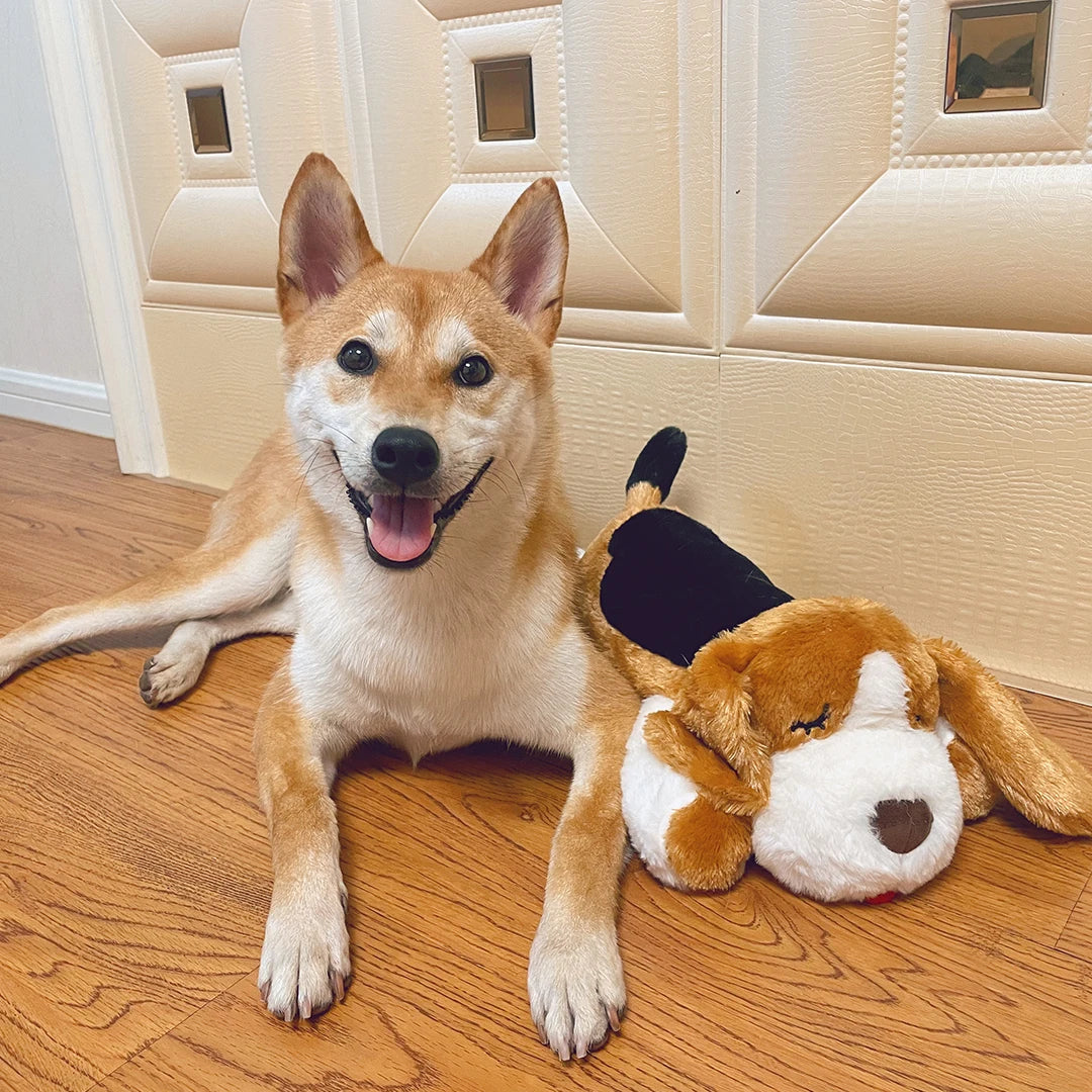 Puppy Heartbeat Toy with Squeaky Chew for Crates and Kennels Sleep Aid - My Pet Serenity