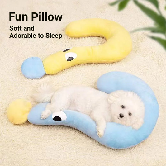 Dog and Cat Sleep Cushion Bed for Anxiety Relief Winter Snuggle Pillow - My Pet Serenity