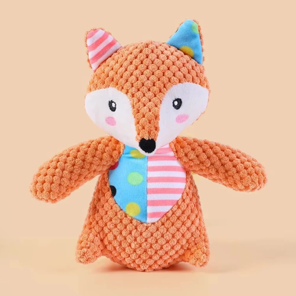 Dog Plush Toy Elephant Squeaky Chew, Bite-Resistant Teething Toy - My Pet Serenity