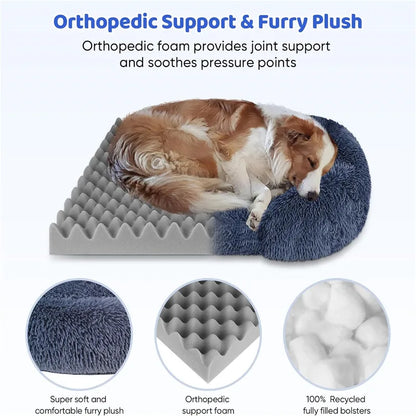 Large Dog Bed Plush Thickened Pad with Removable Cover for Winter - My Pet Serenity