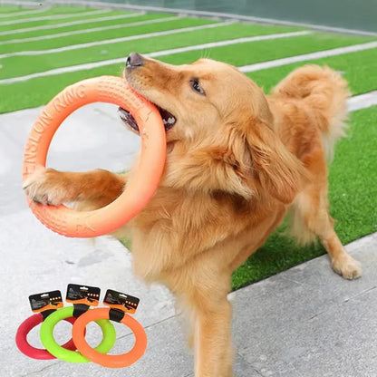 Orange EVA Dog Training Ring & Flying Disk Toy - Interactive Puller - My Pet Serenity
