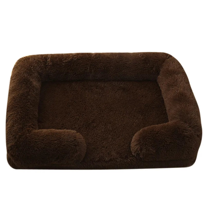 Large Dog Bed Plush Thickened Pad with Removable Cover for Winter - My Pet Serenity