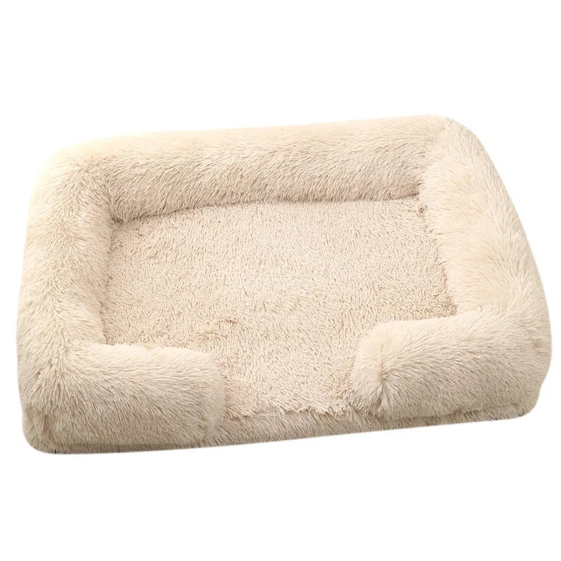 Large Dog Bed Plush Thickened Pad with Removable Cover for Winter - My Pet Serenity