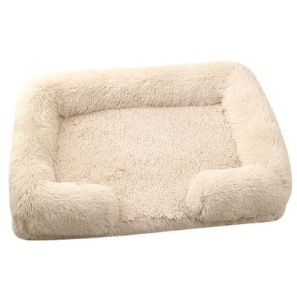 Large Dog Bed Plush Thickened Pad with Removable Cover for Winter - My Pet Serenity