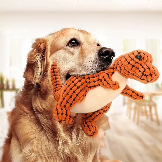 Plush Dinosaur Pet Toys for Cats and Dogs | Interactive Chew Toys - My Pet Serenity