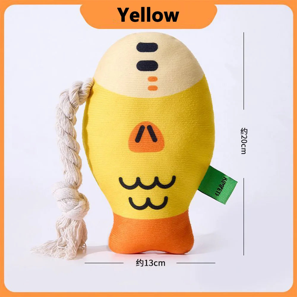 Indestructible Squeaky Dog Toy Plush Chew for Puppy Dental Training - My Pet Serenity